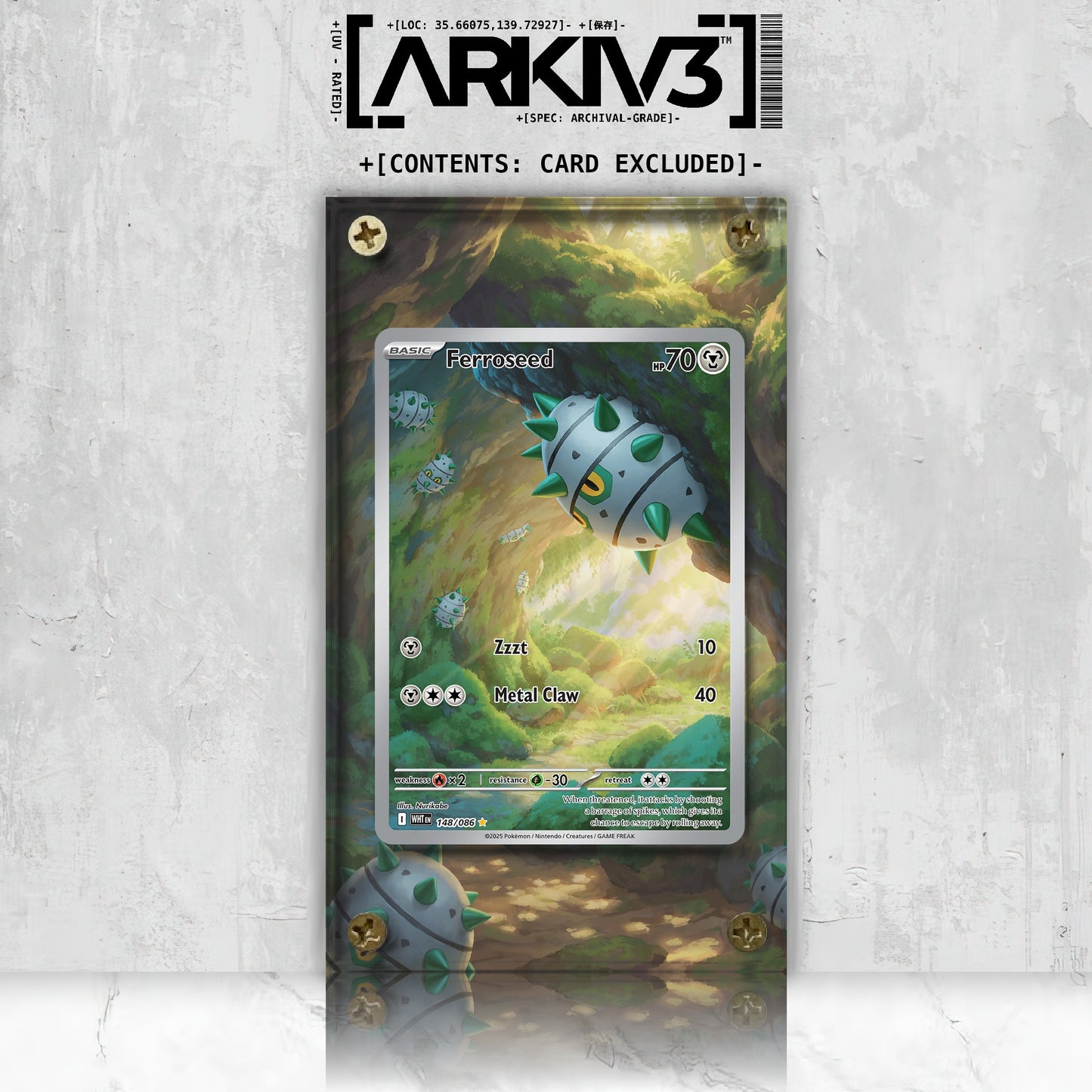 [UNIT: 148/86] // Ferroseed Extended Art Display Case - Raw