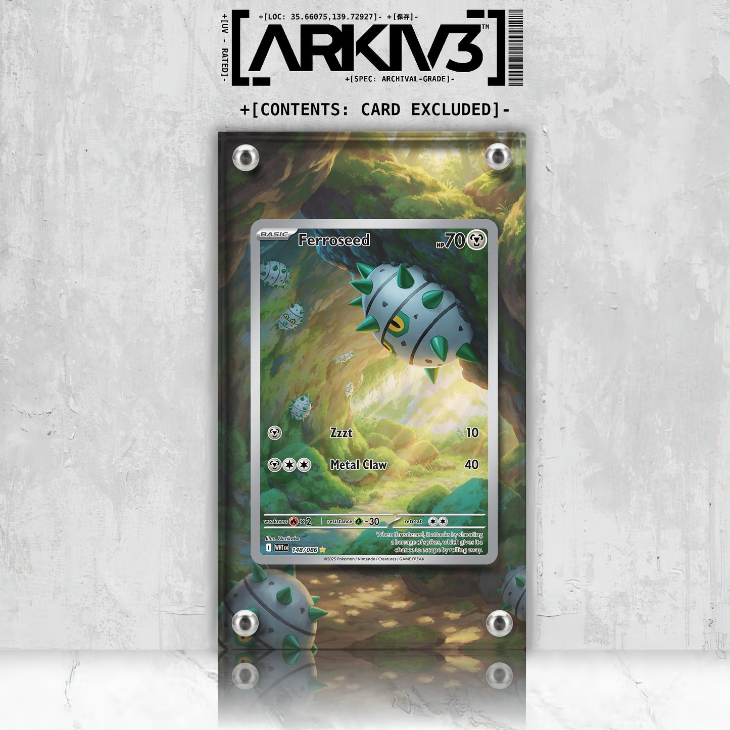 [UNIT: 148/86] // Ferroseed Extended Art Display Case - Raw