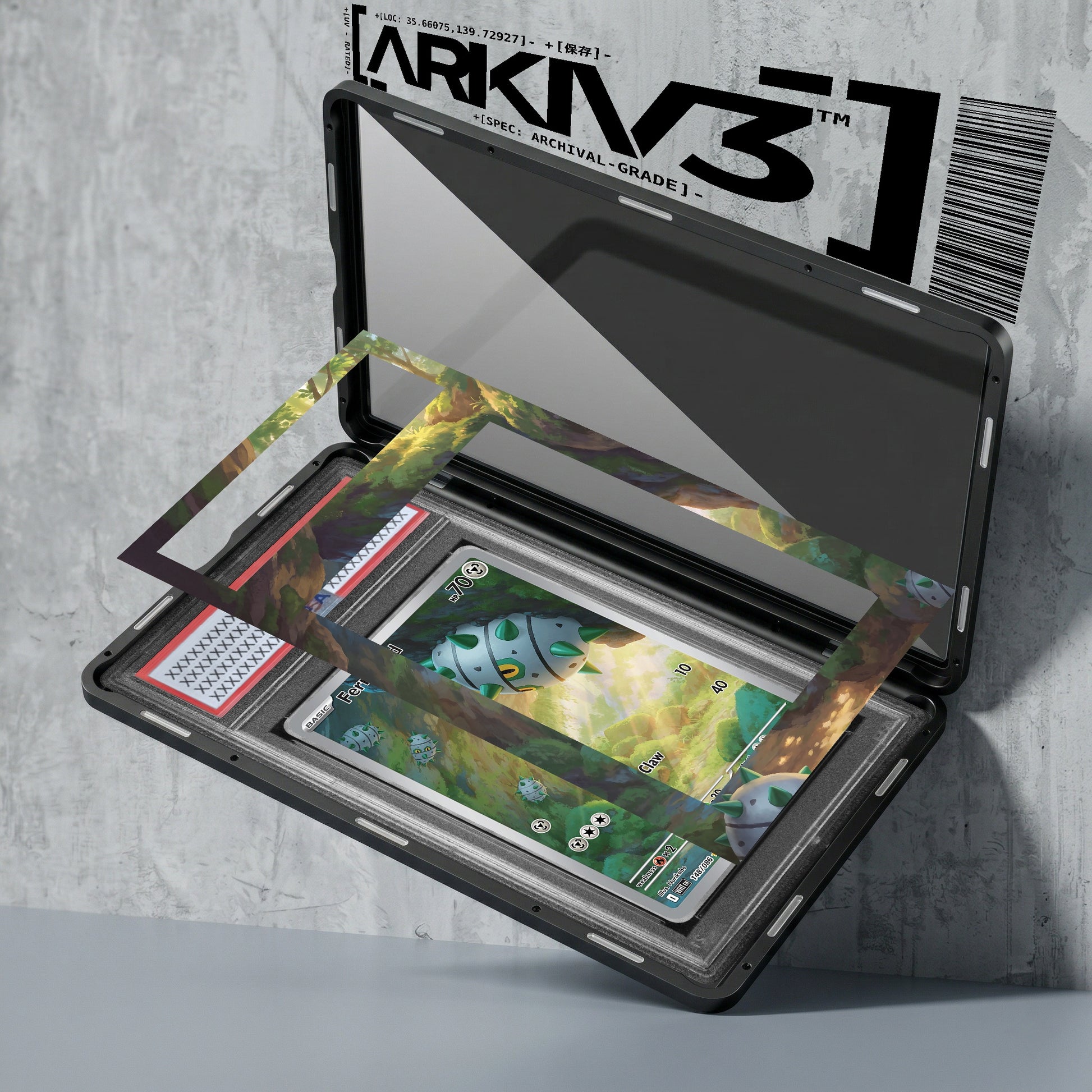 ARKIV3 PSA graded exploded mockup