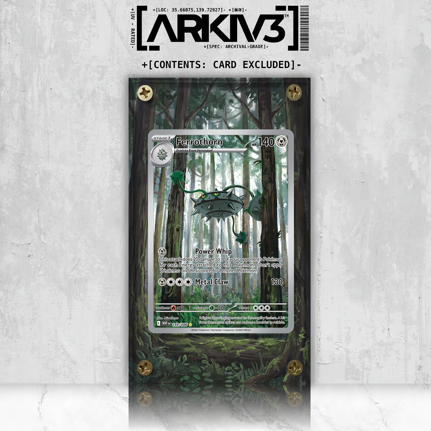 [UNIT: 149/86] // Ferrothorn Extended Art Display Case - Raw