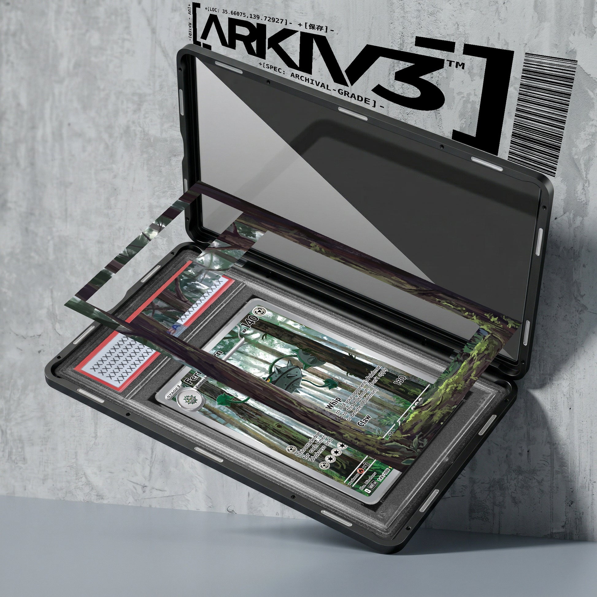 ARKIV3 PSA graded exploded mockup