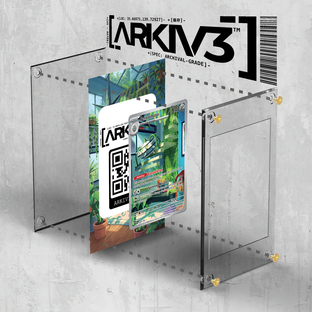 [UNIT: 209/182] // Ferrothorn Extended Art Display Case - Raw