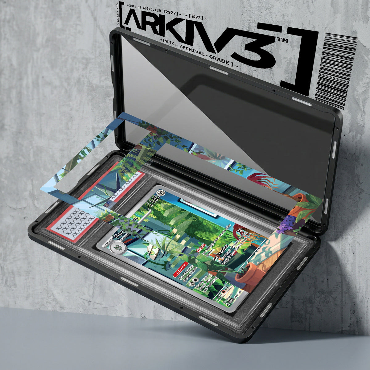 ARKIV3 PSA graded exploded mockup