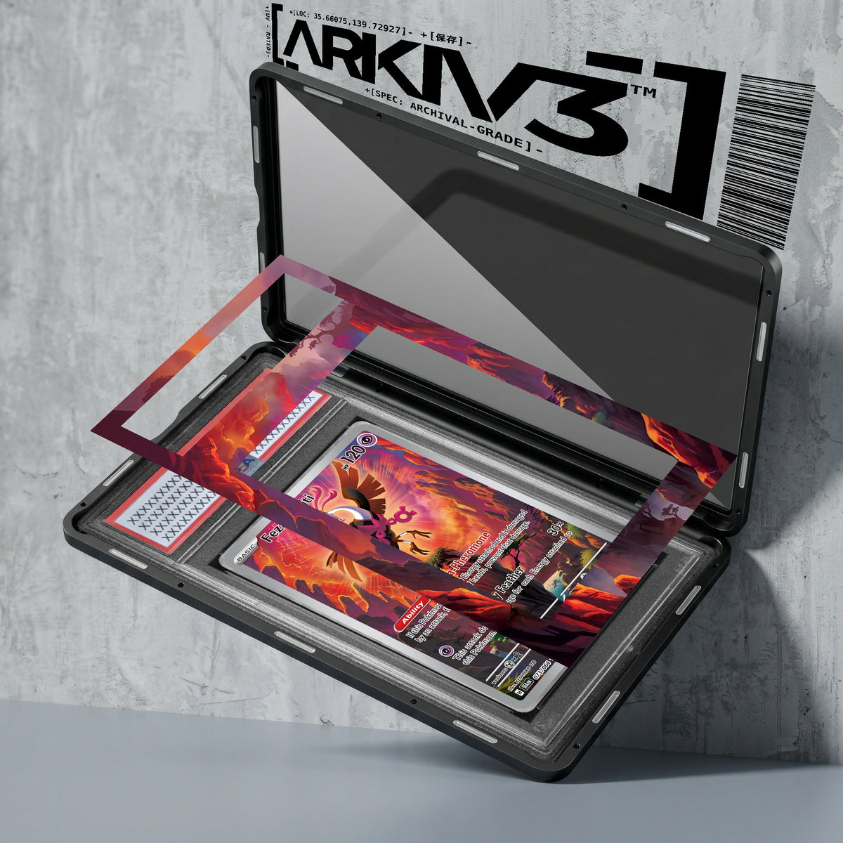 ARKIV3 PSA graded exploded mockup