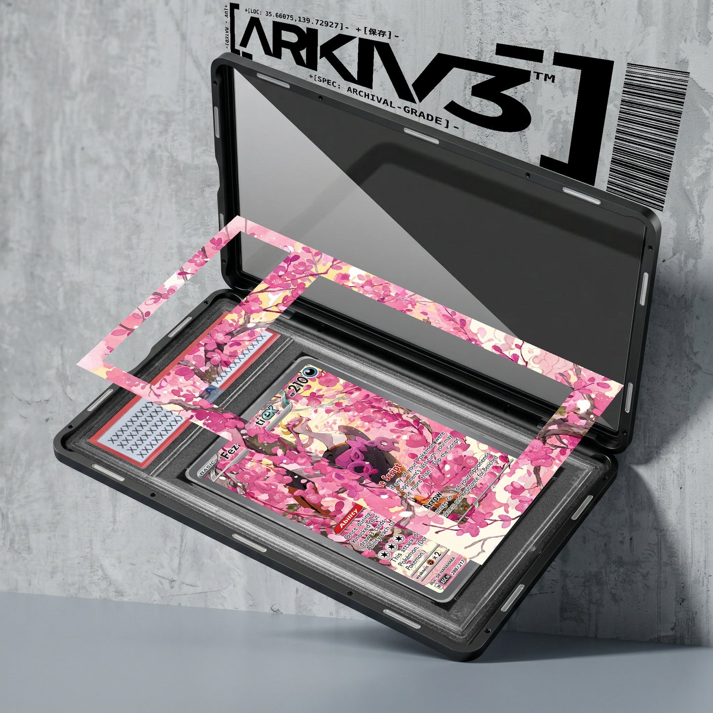 ARKIV3 PSA graded exploded mockup