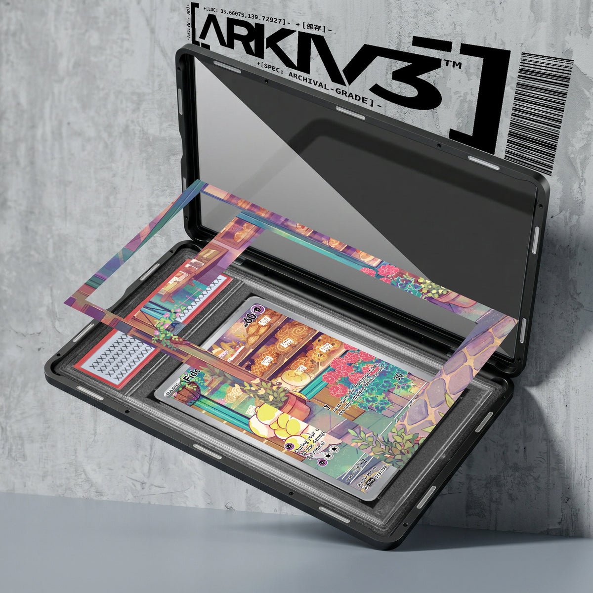 ARKIV3 PSA graded exploded mockup