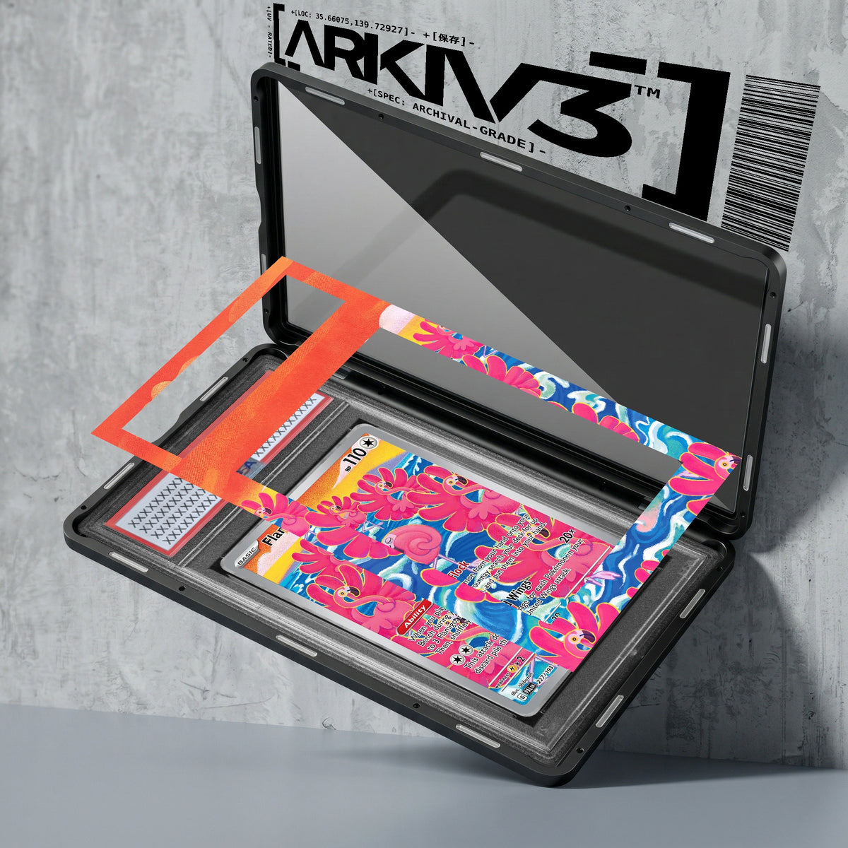 ARKIV3 PSA graded exploded mockup