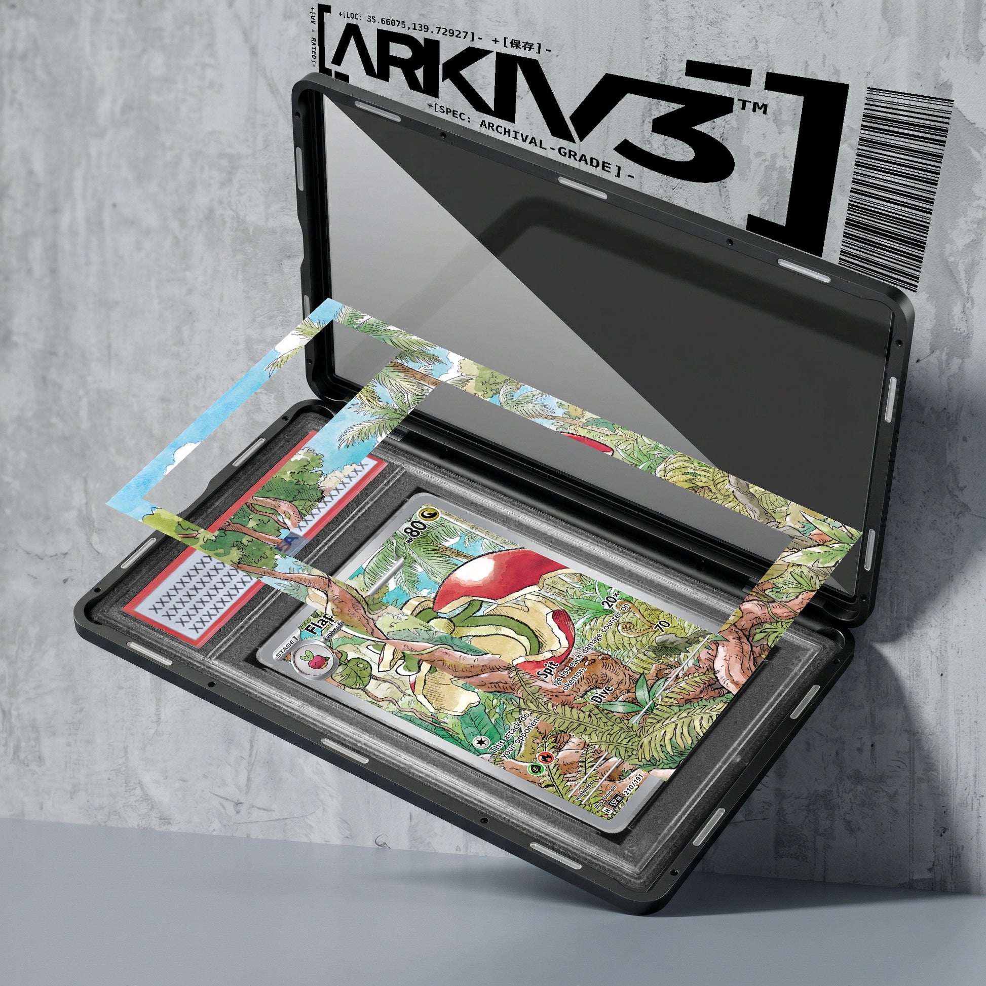 ARKIV3 PSA graded exploded mockup