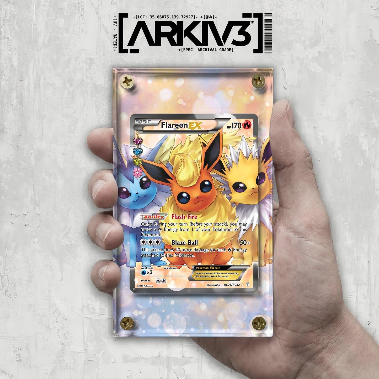 [UNIT: RC28/RC32] // Flareon-EX Extended Art Display Case - Raw