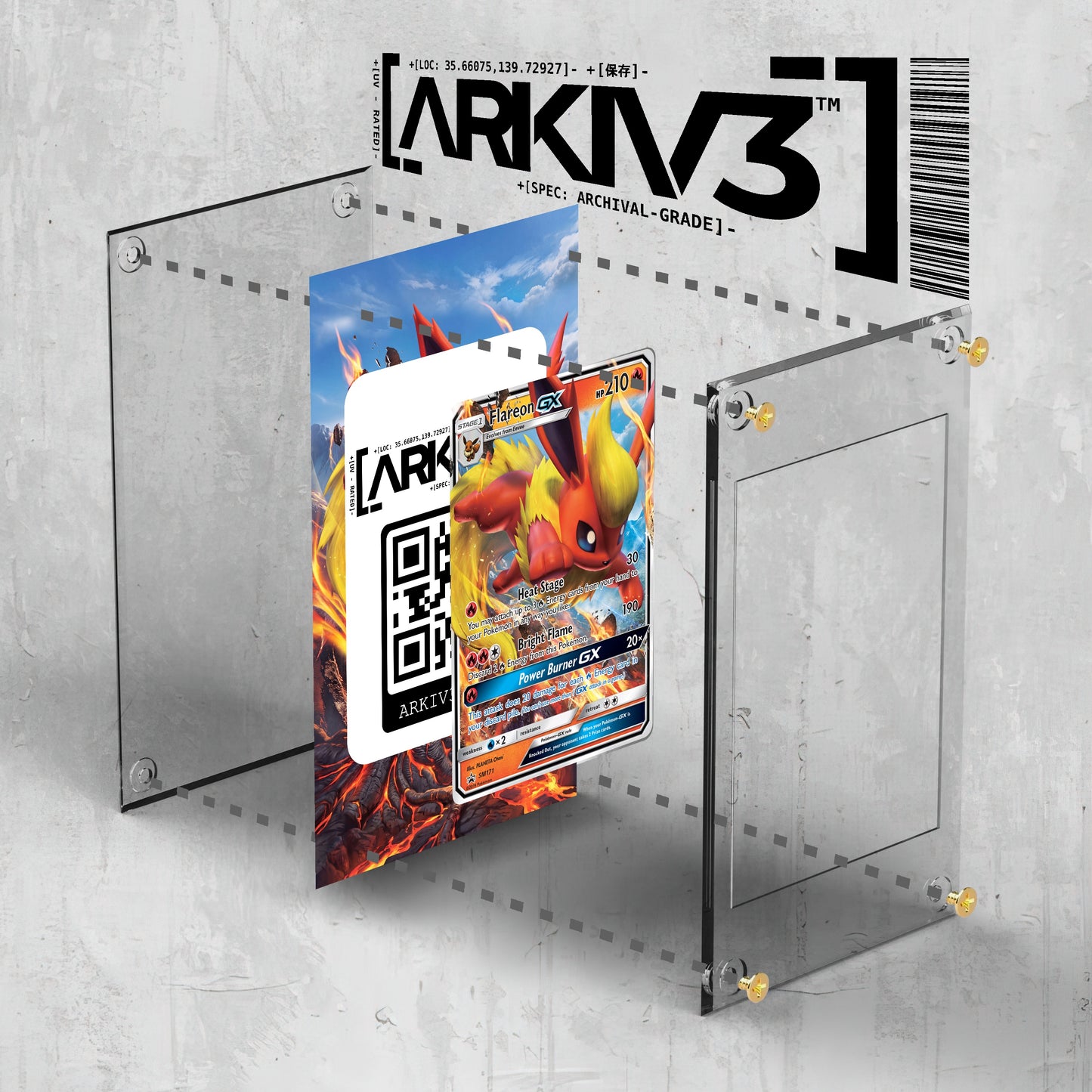 [UNIT: SM171/248] // Flareon-GX Extended Art Display Case - Raw