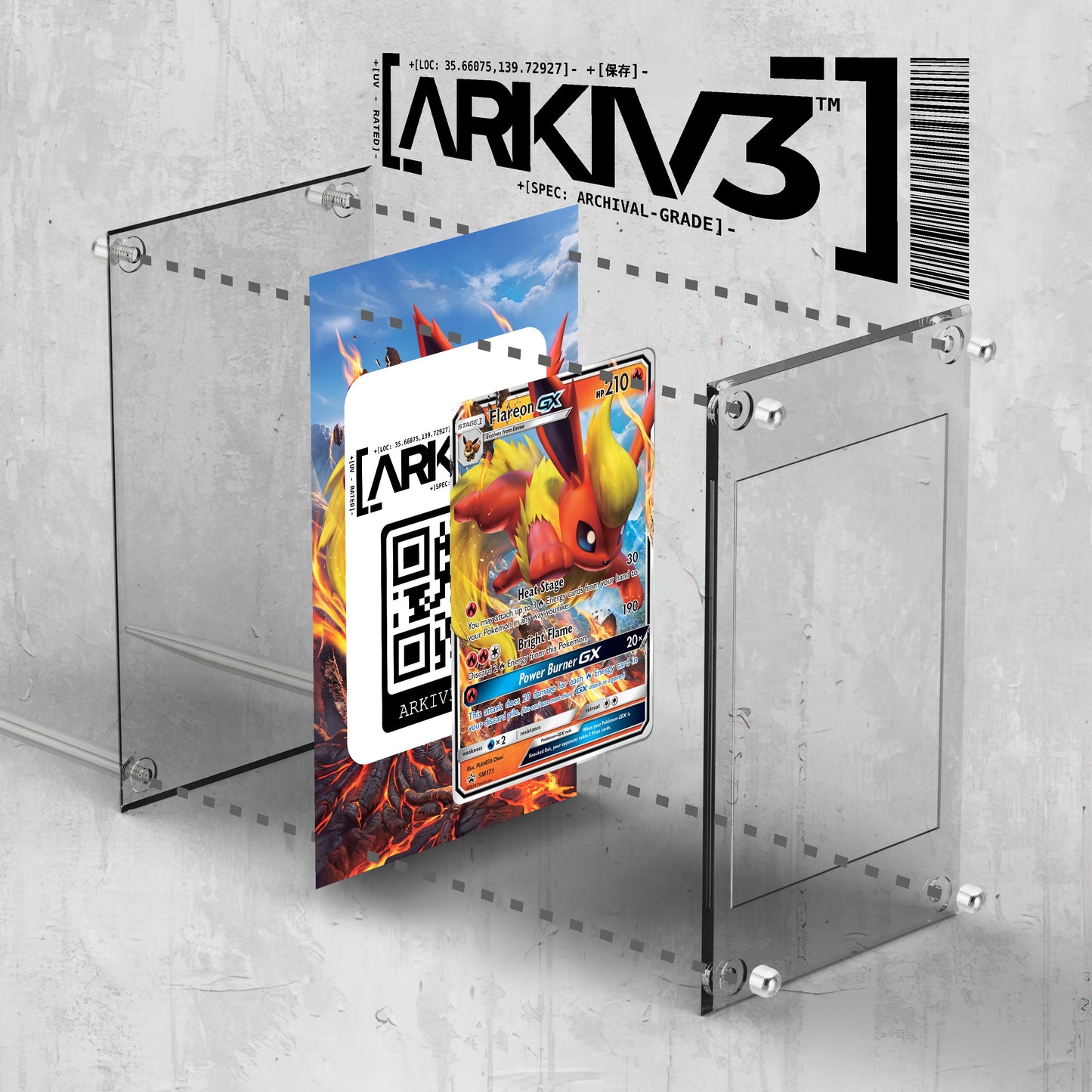 [UNIT: SM171/248] // Flareon-GX Extended Art Display Case - Raw