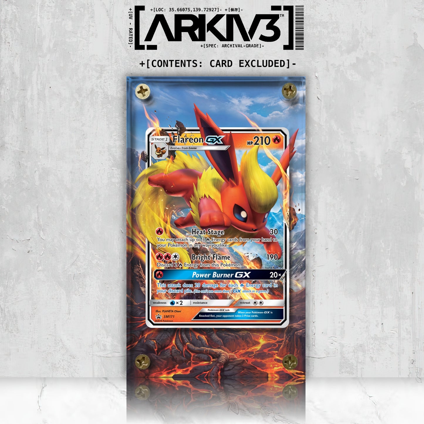 [UNIT: SM171/248] // Flareon-GX Extended Art Display Case - Raw