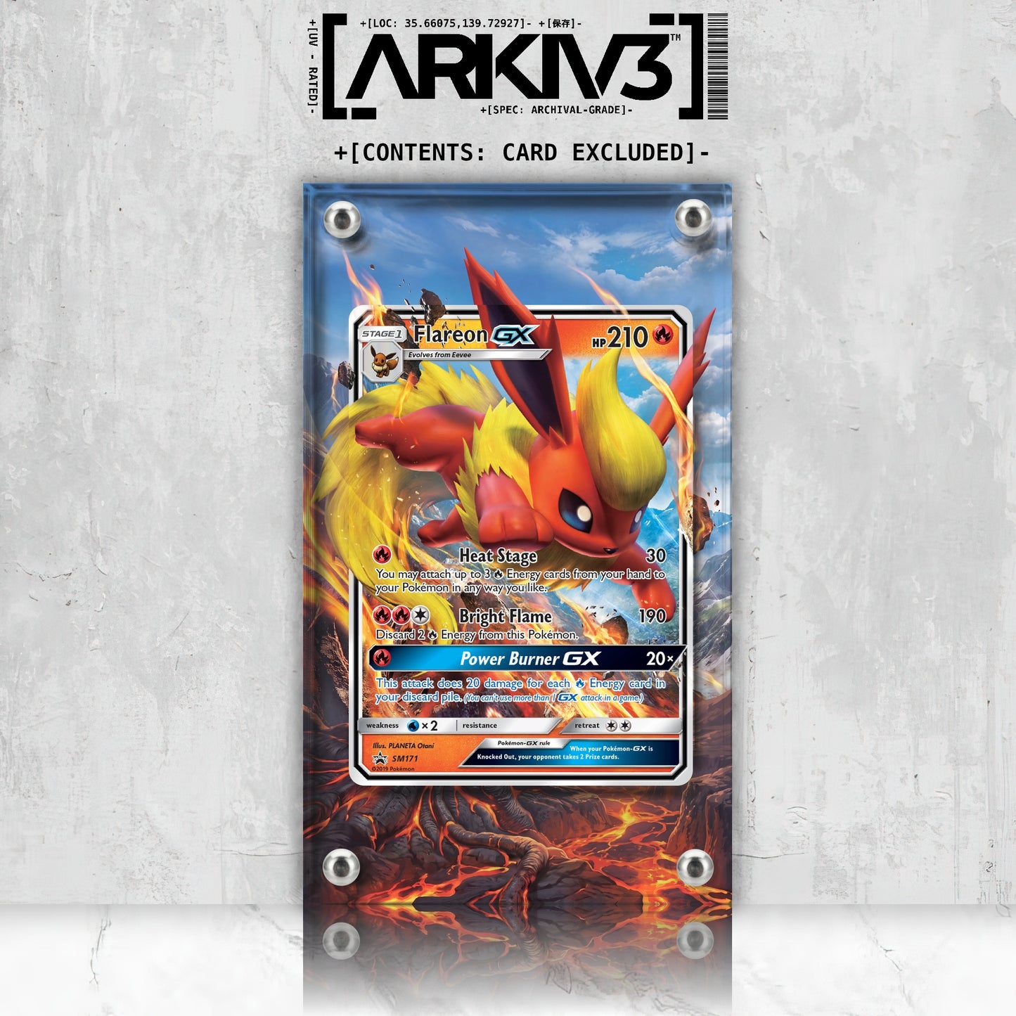 [UNIT: SM171/248] // Flareon-GX Extended Art Display Case - Raw