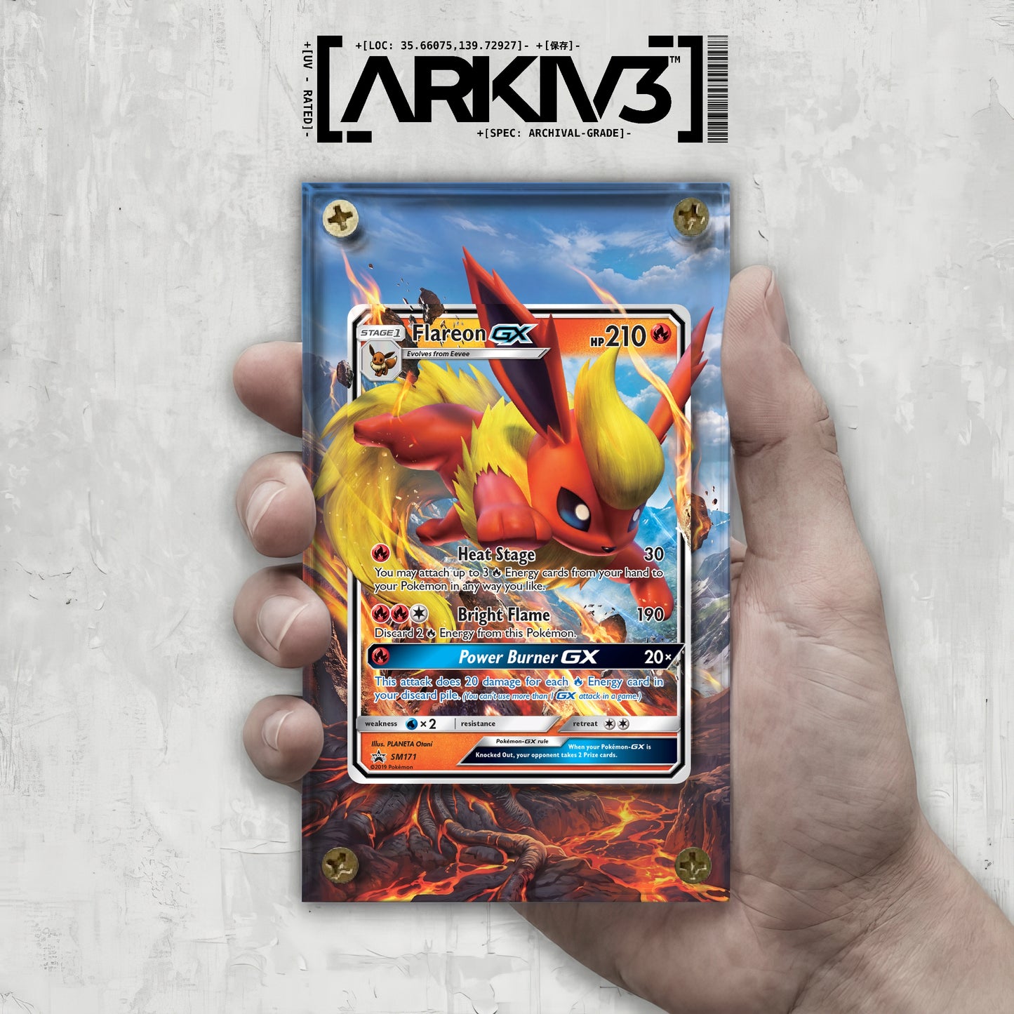 [UNIT: SM171/248] // Flareon-GX Extended Art Display Case - Raw