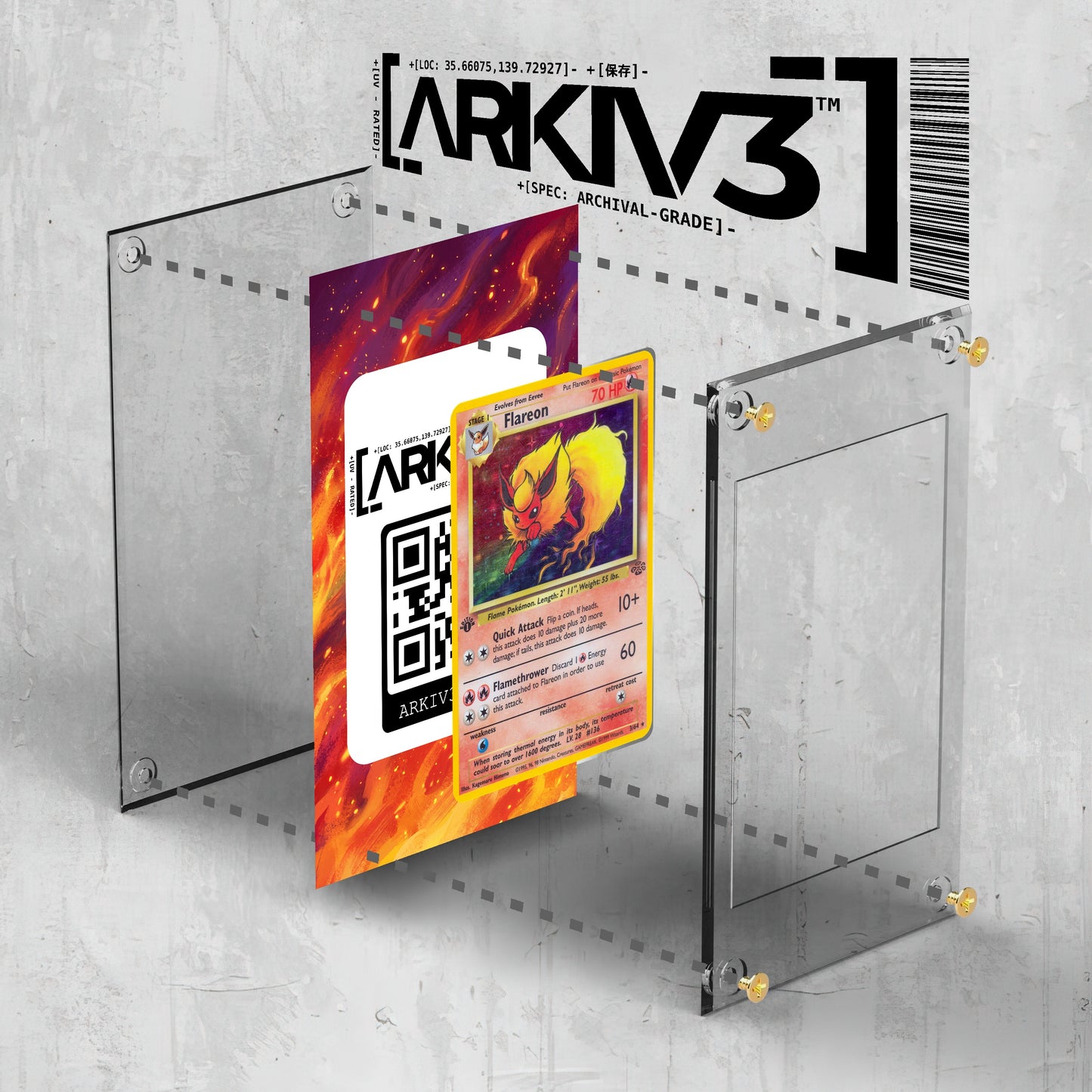 [UNIT: 3/64] // Flareon Extended Art Display Case - Raw