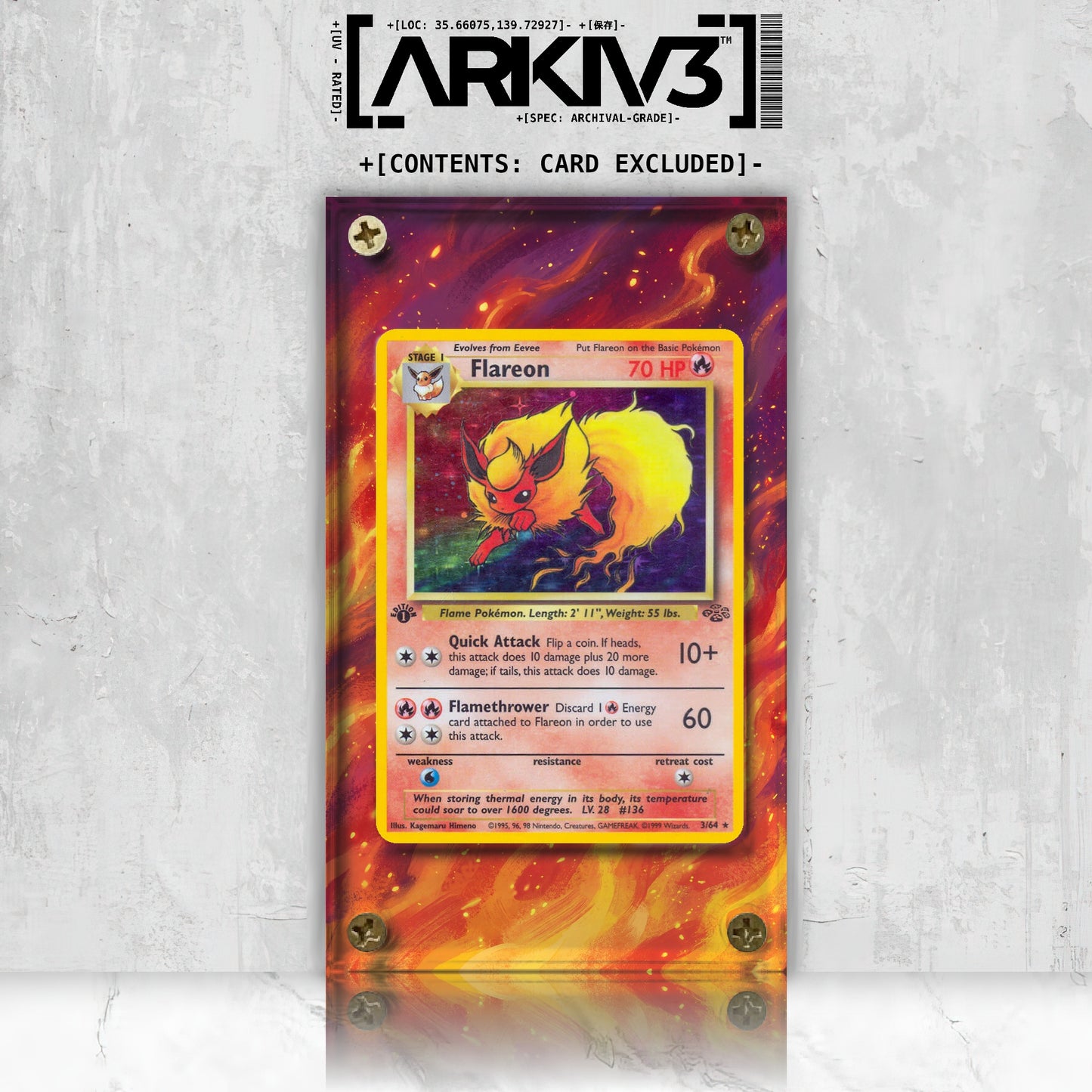 [UNIT: 3/64] // Flareon Extended Art Display Case - Raw
