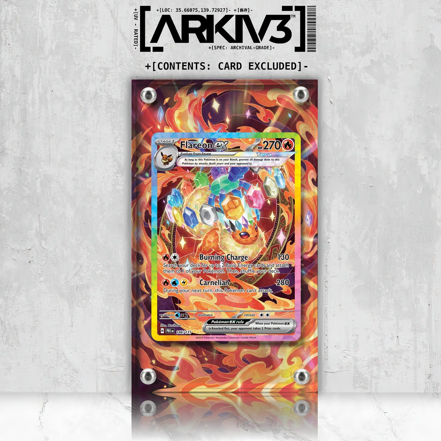 [UNIT: 146/131] // Flareon ex Extended Art Display Case - Raw