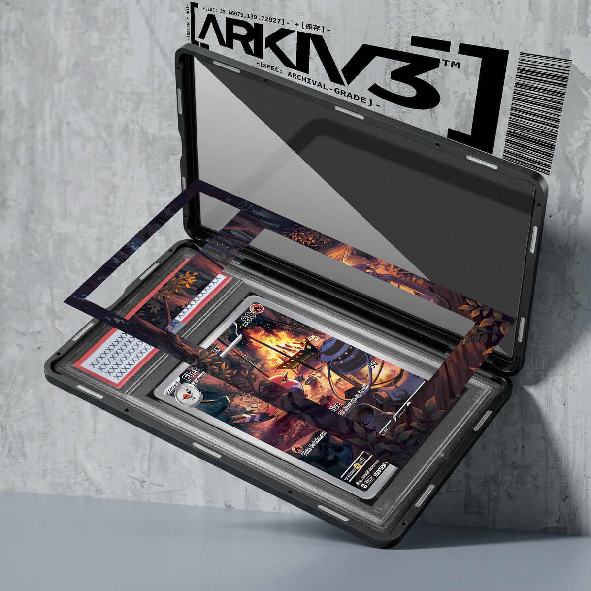 ARKIV3 PSA graded exploded mockup