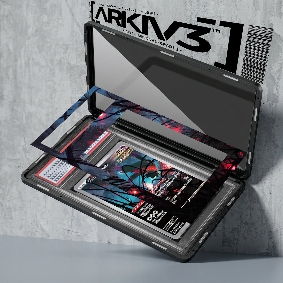 ARKIV3 PSA graded exploded mockup