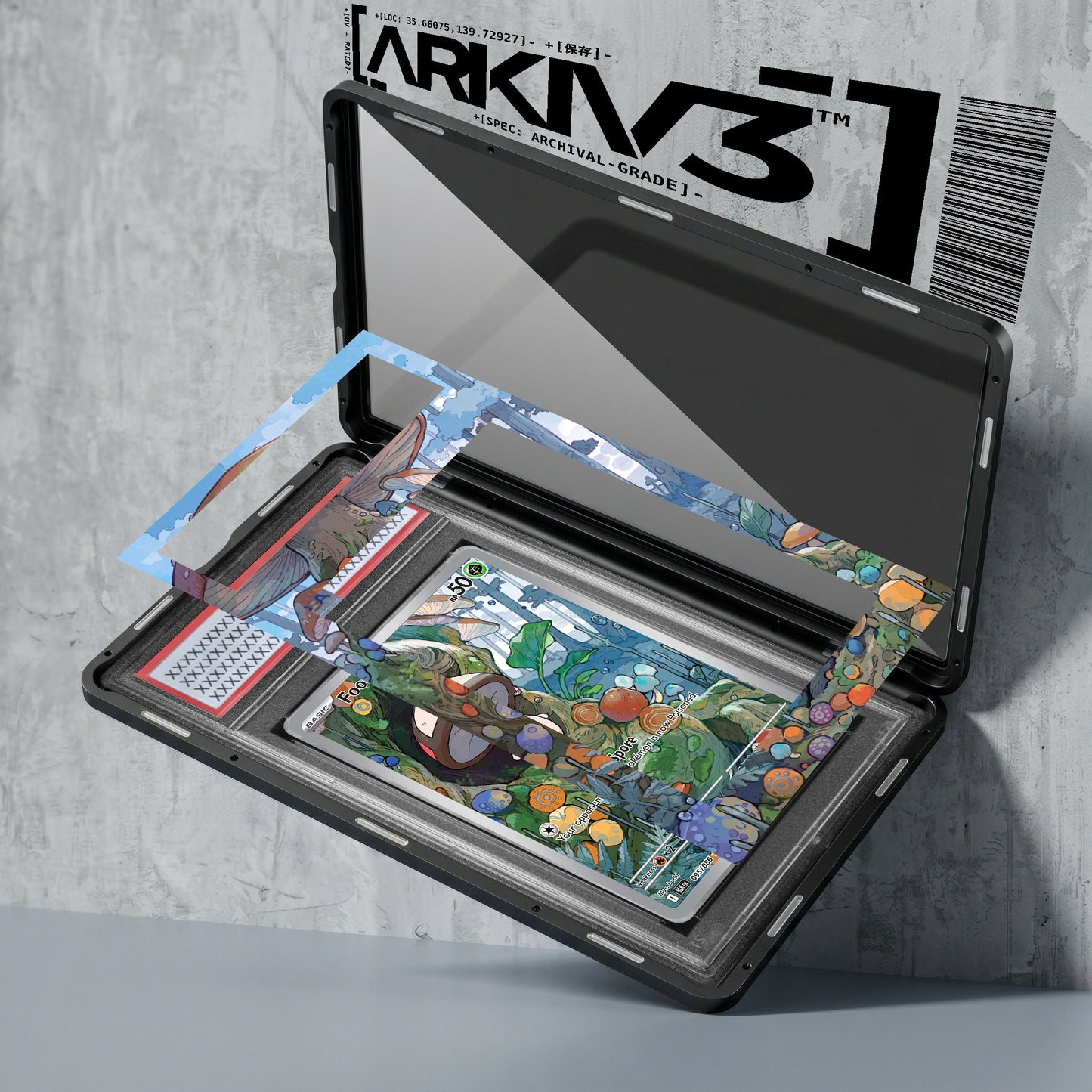 ARKIV3 PSA graded exploded mockup