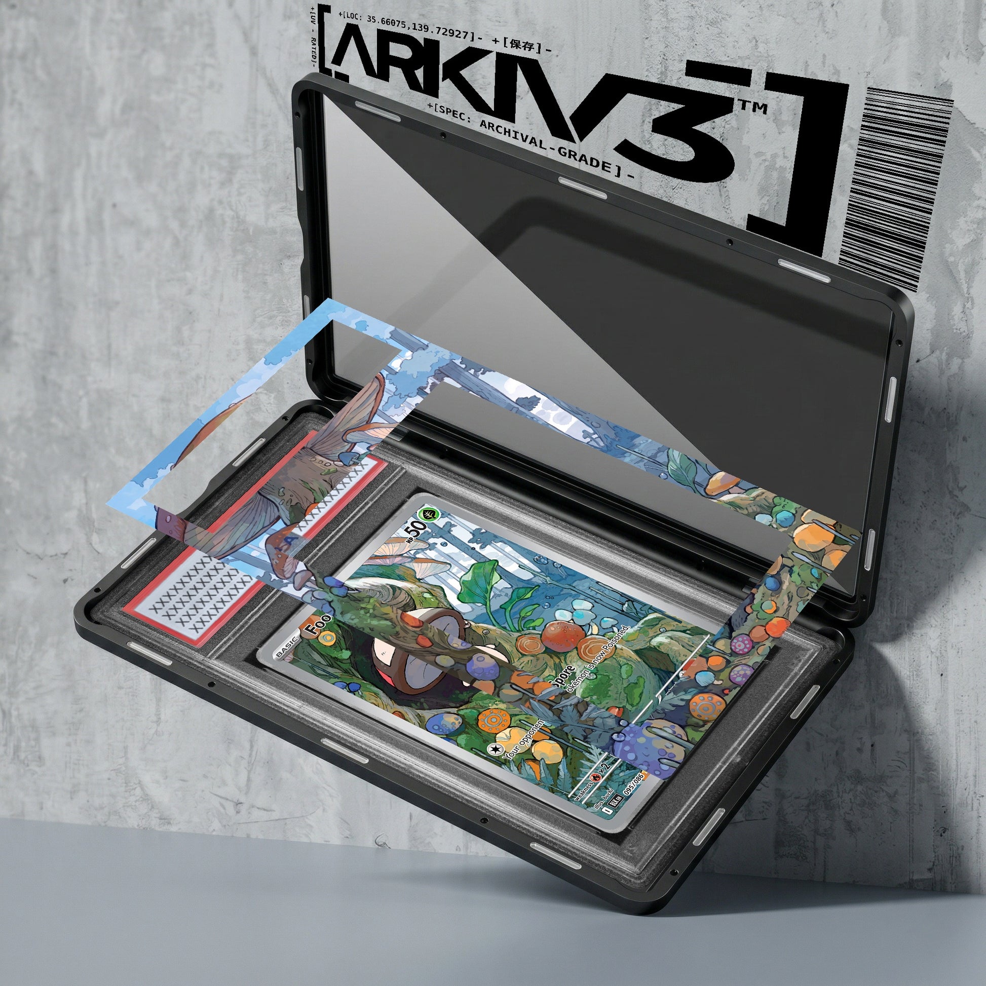 ARKIV3 PSA graded exploded mockup