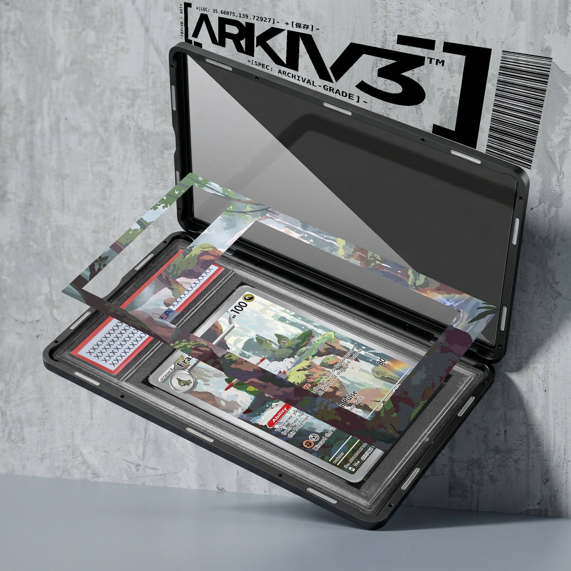 ARKIV3 PSA graded exploded mockup