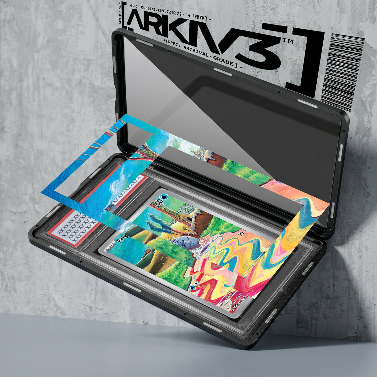 ARKIV3 PSA graded exploded mockup