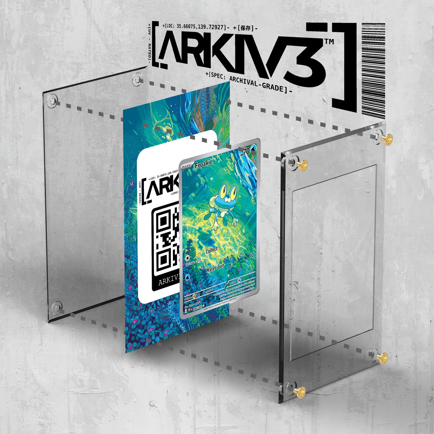 [UNIT: 88/86] // Froakie Extended Art Display Case - Raw