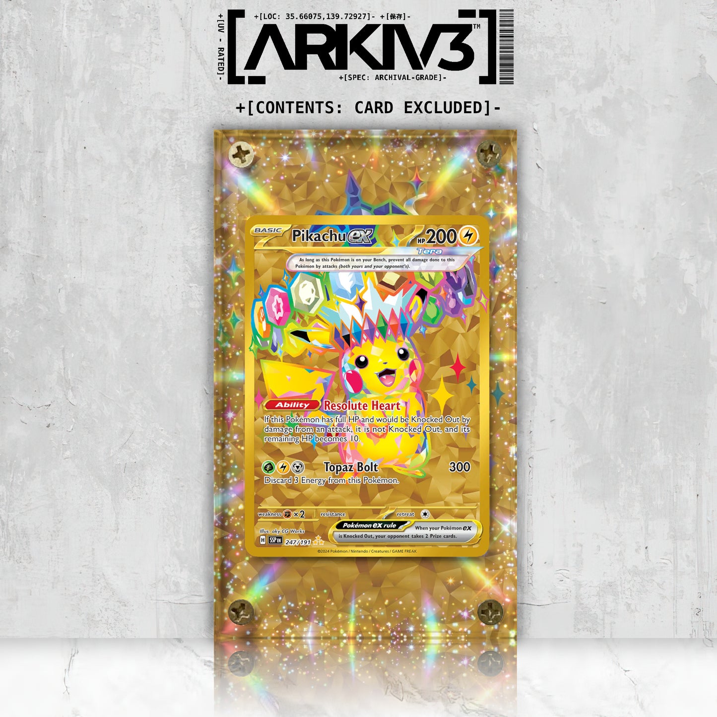 [UNIT: 247/191] // Pikachu ex Extended Art Display Case - Raw