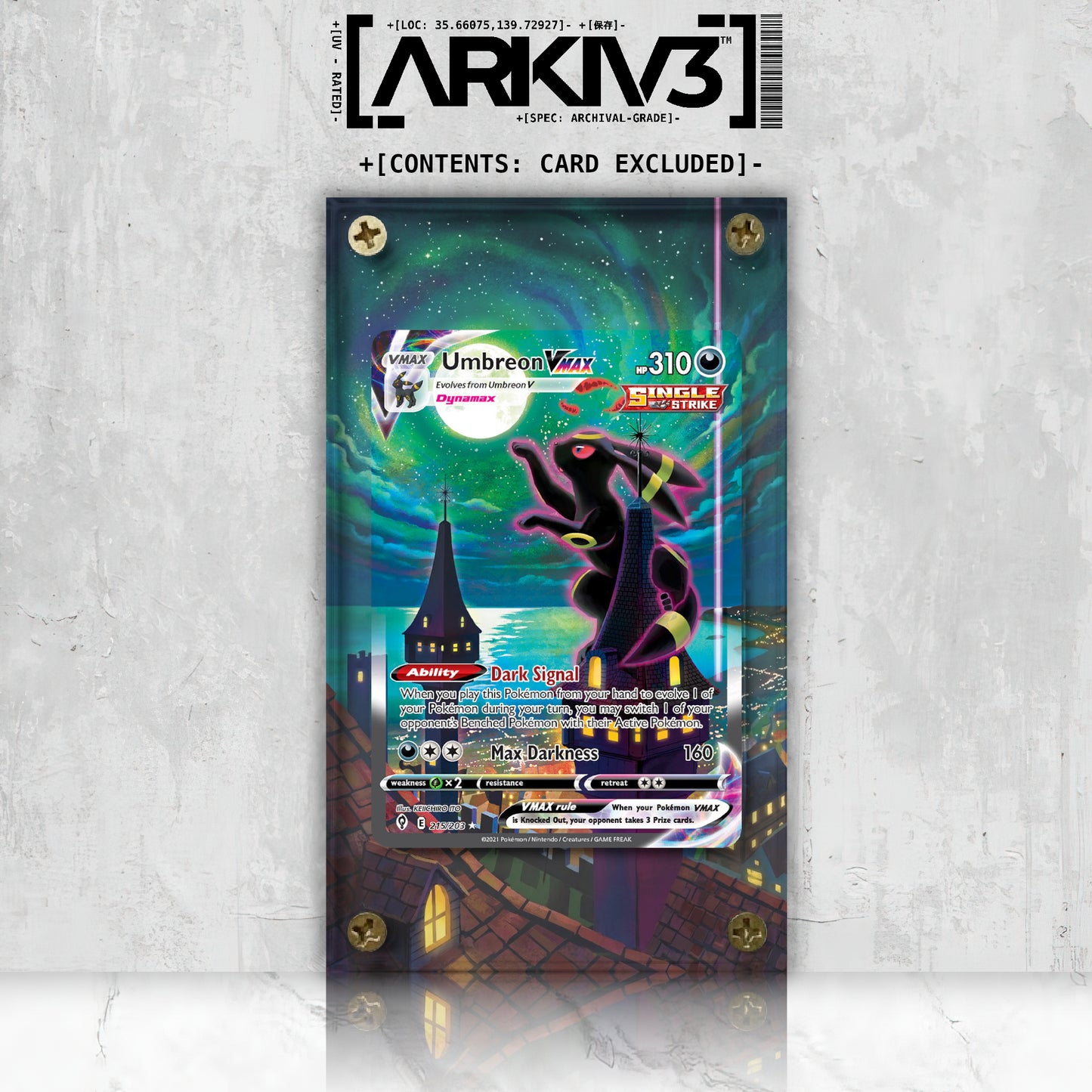 [UNIT: 215/203] // Umbreon Vmax Extended Art Display Case - Raw