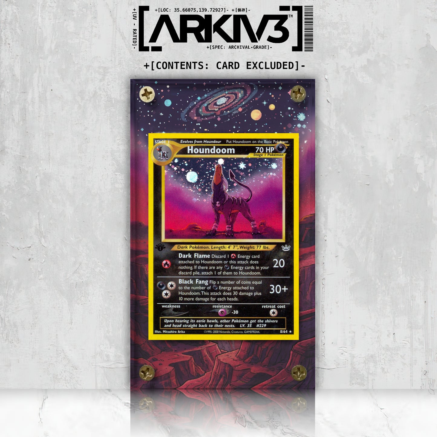 [UNIT:8/64] // Houndoom Extended Art Display Case - Raw