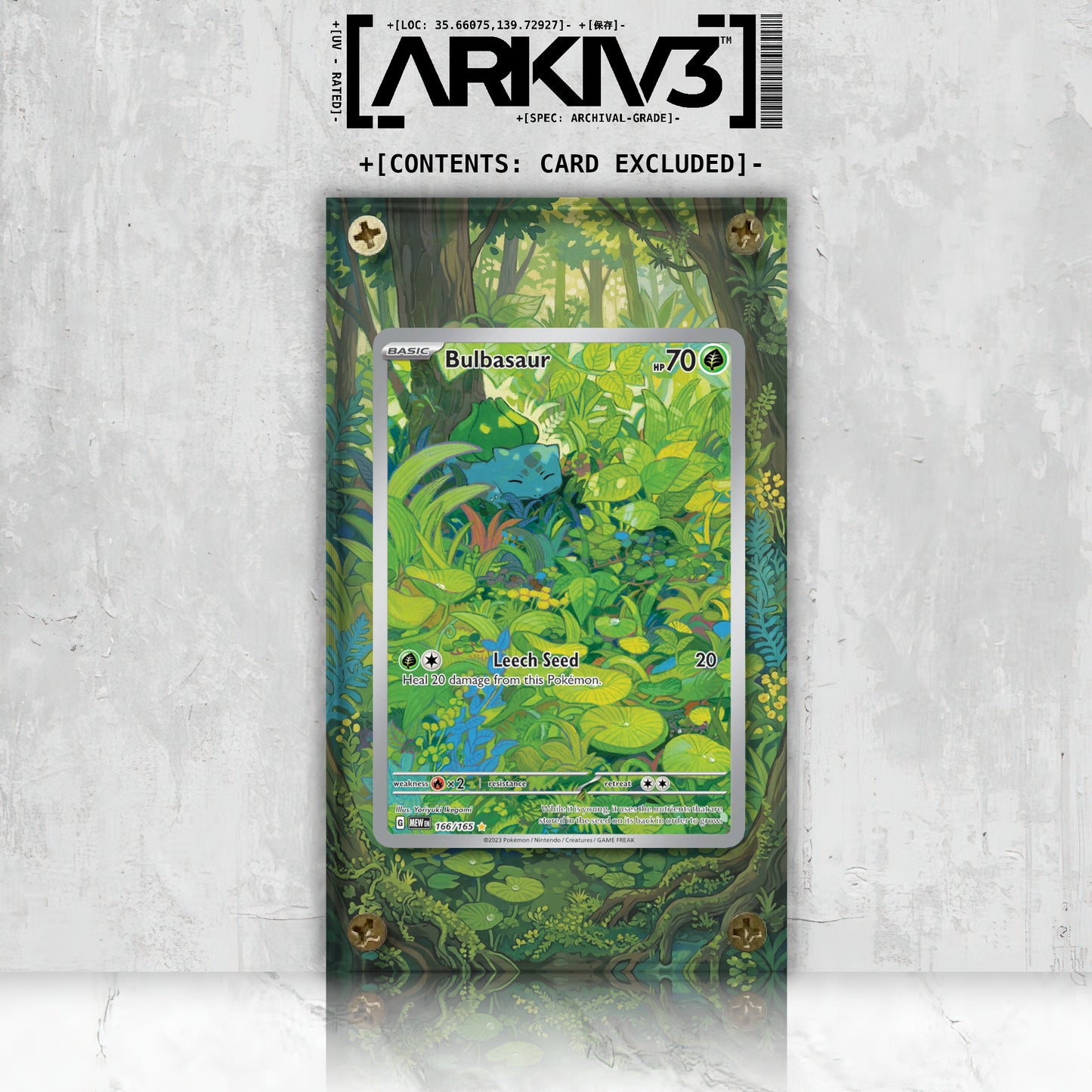 [UNIT: 166/165] // Bulbasaur Extended Art Display Case - Raw