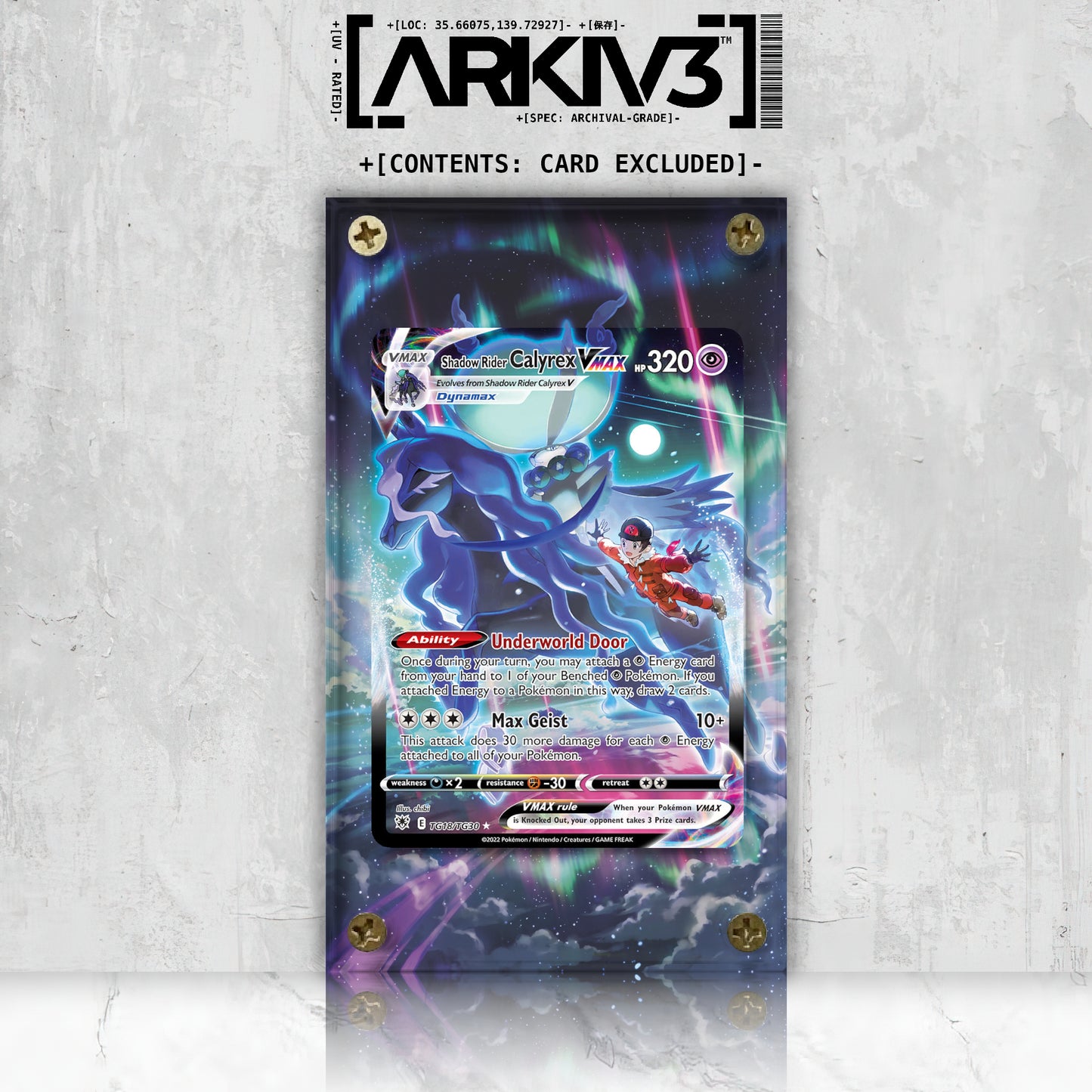 [UNIT: TG18/TG30] // Shadow Rider Calyrex Vmax Extended Art Display Case - Raw