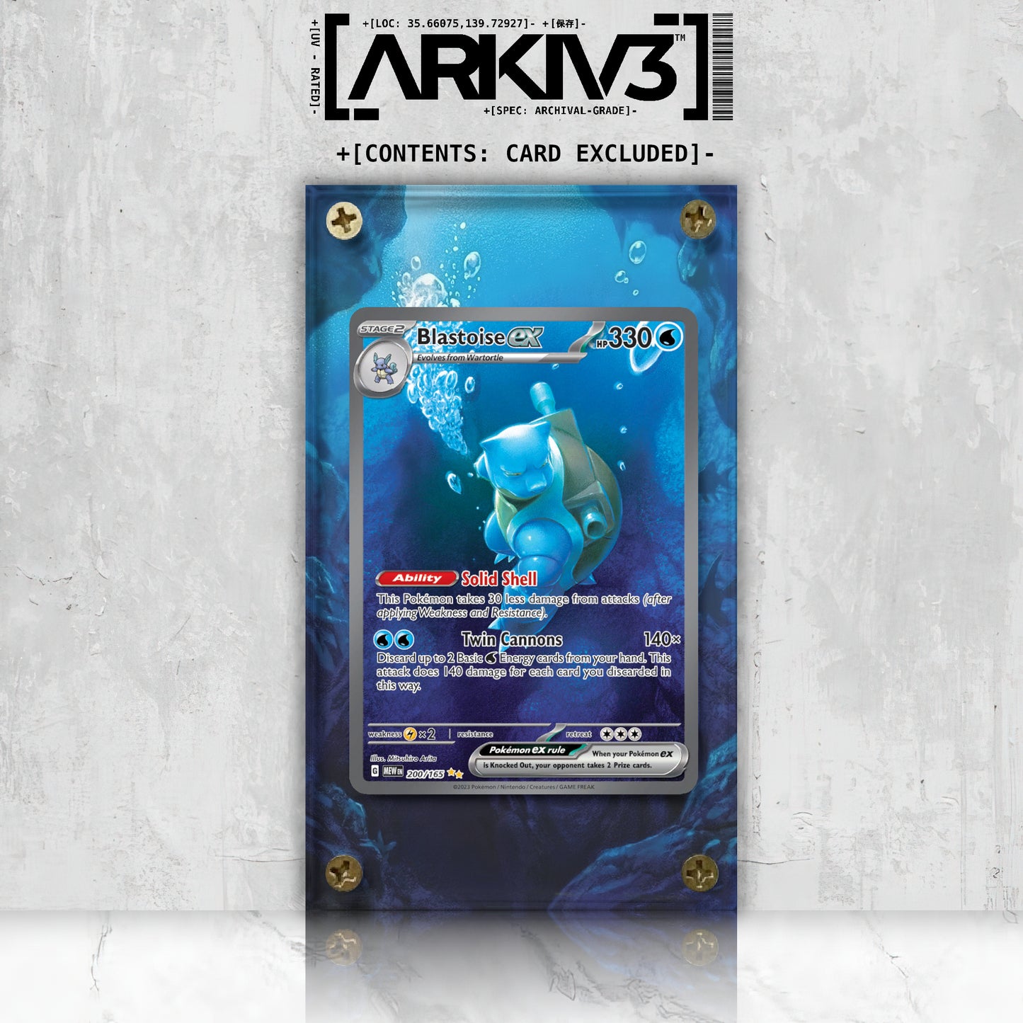 [UNIT: 200/165] // Blastoise ex Extended Art Display Case - Raw