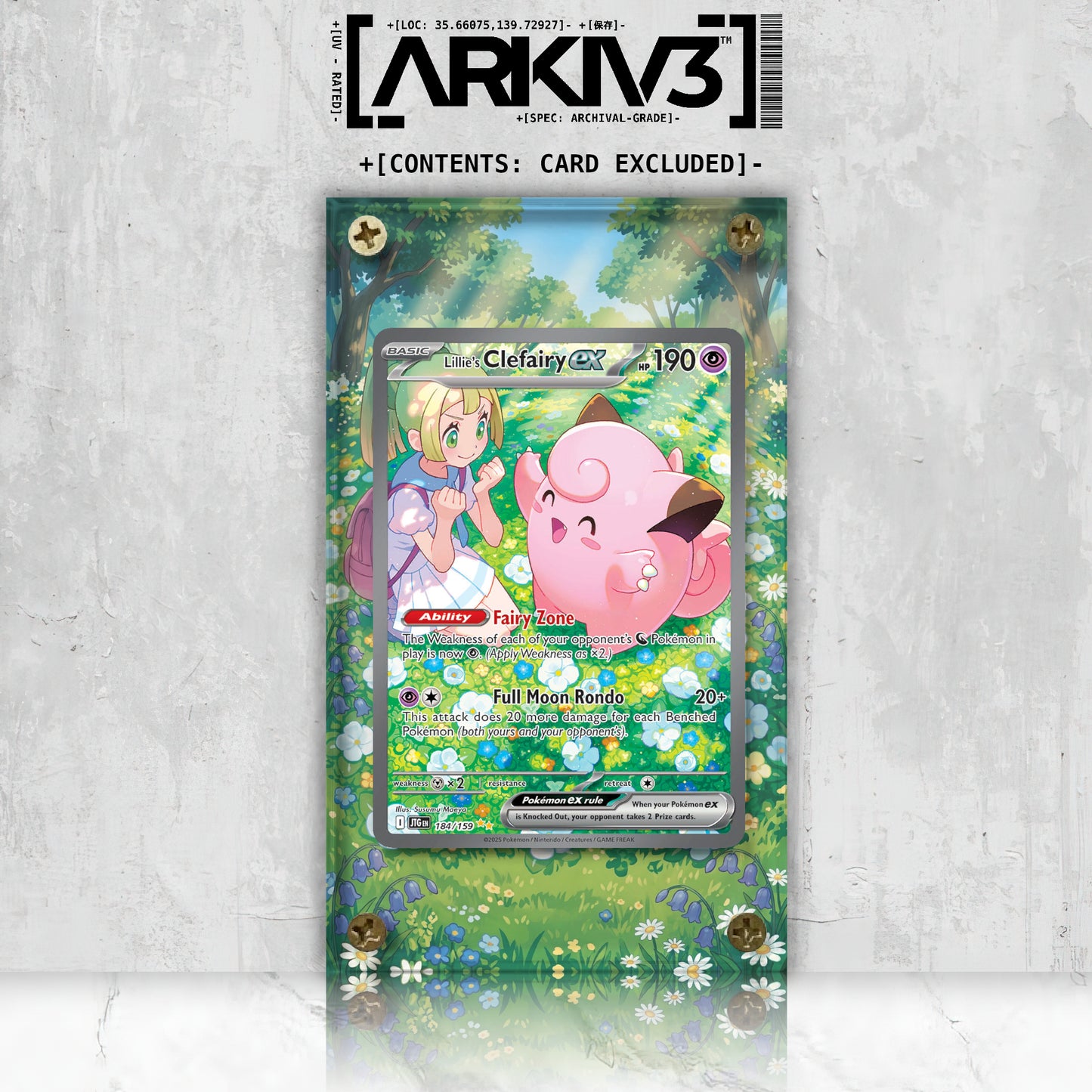 [UNIT: 184/159] // Lillie's Clefairy ex Extended Art Display Case - Raw