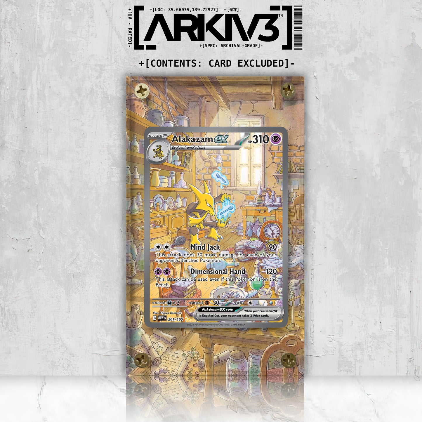 [UNIT: 201/165] // Alakazam ex Extended Art Display Case - Raw