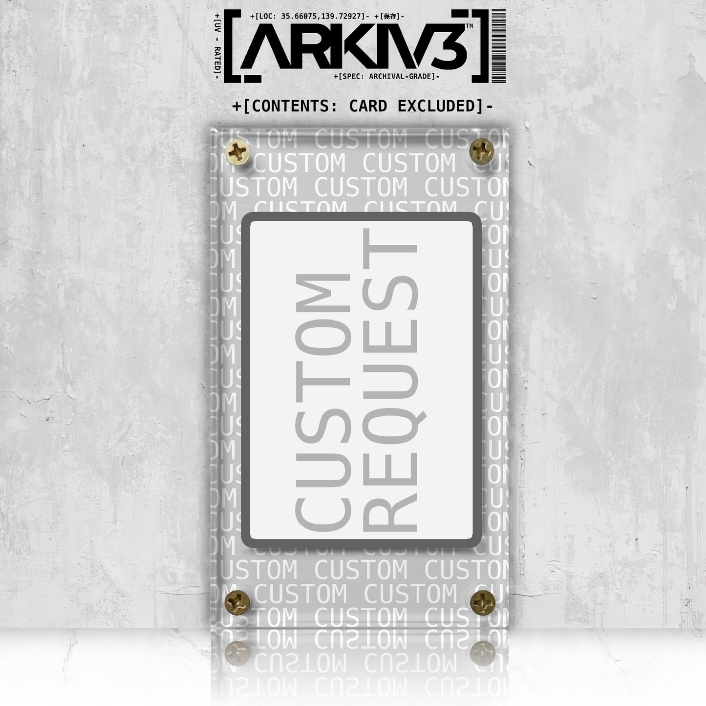 Custom Extended Art Display Case - Raw