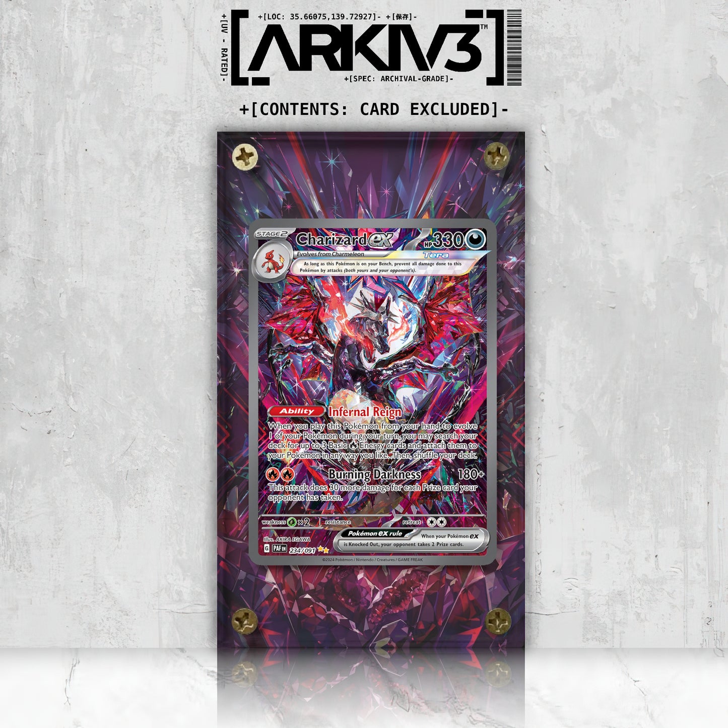 [UNIT: 234/091] // Charizard ex Extended Art Display Case - Raw