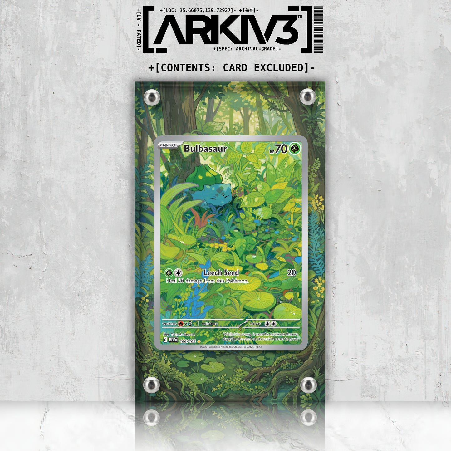 [UNIT: 166/165] // Bulbasaur Extended Art Display Case - Raw