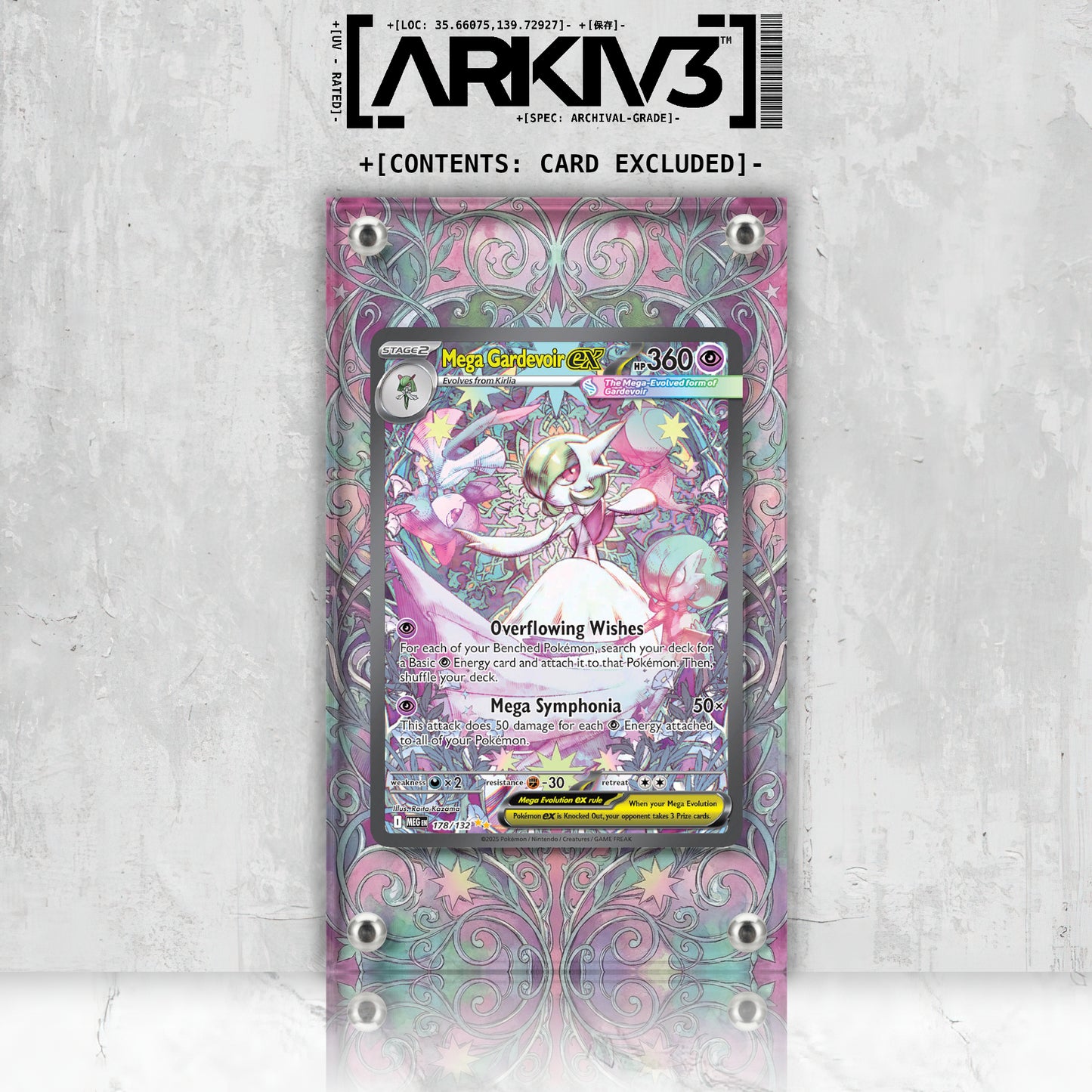 [UNIT: 178/132] // Mega Gardevoir ex Extended Art Display Case - Raw