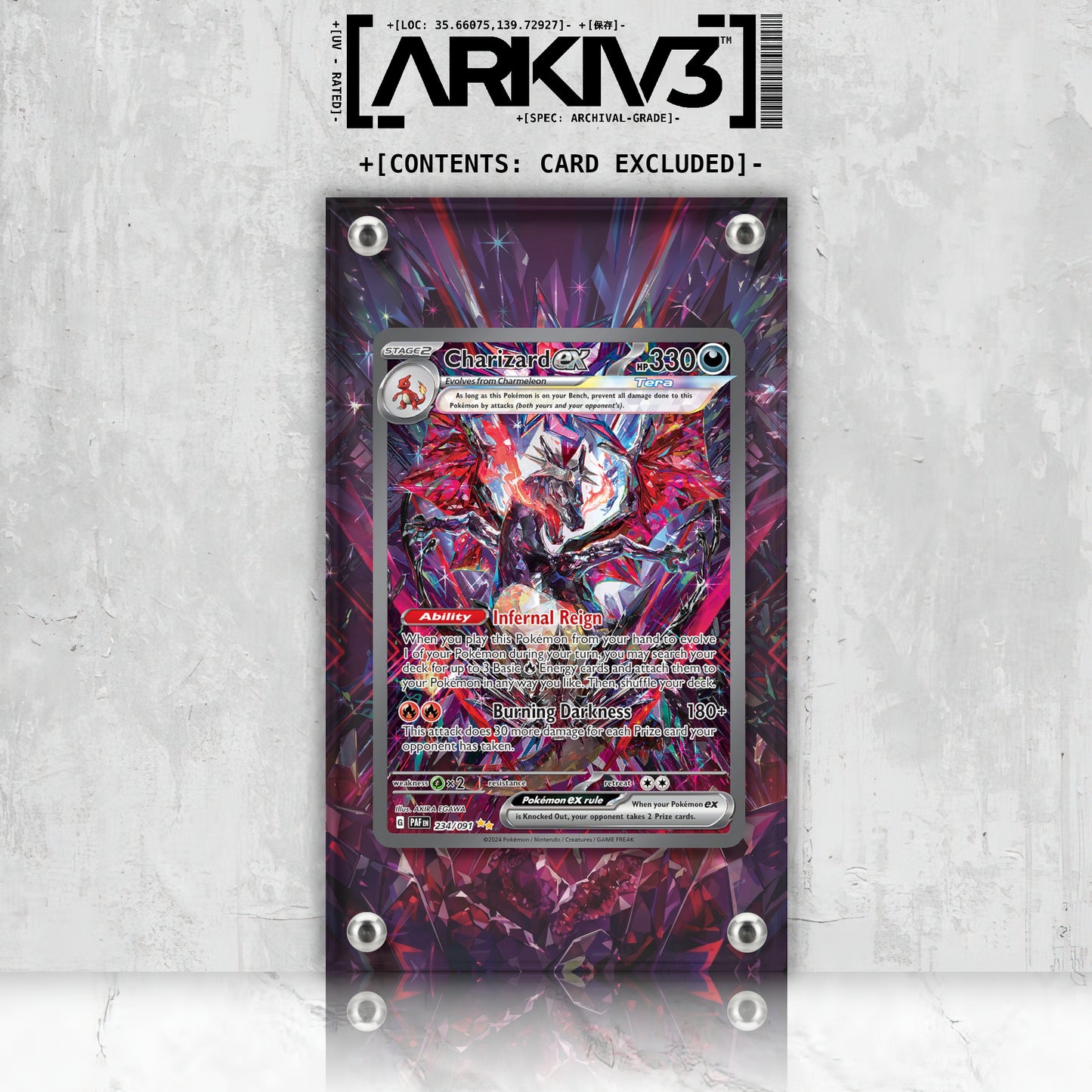 [UNIT: 234/091] // Charizard ex Extended Art Display Case - Raw