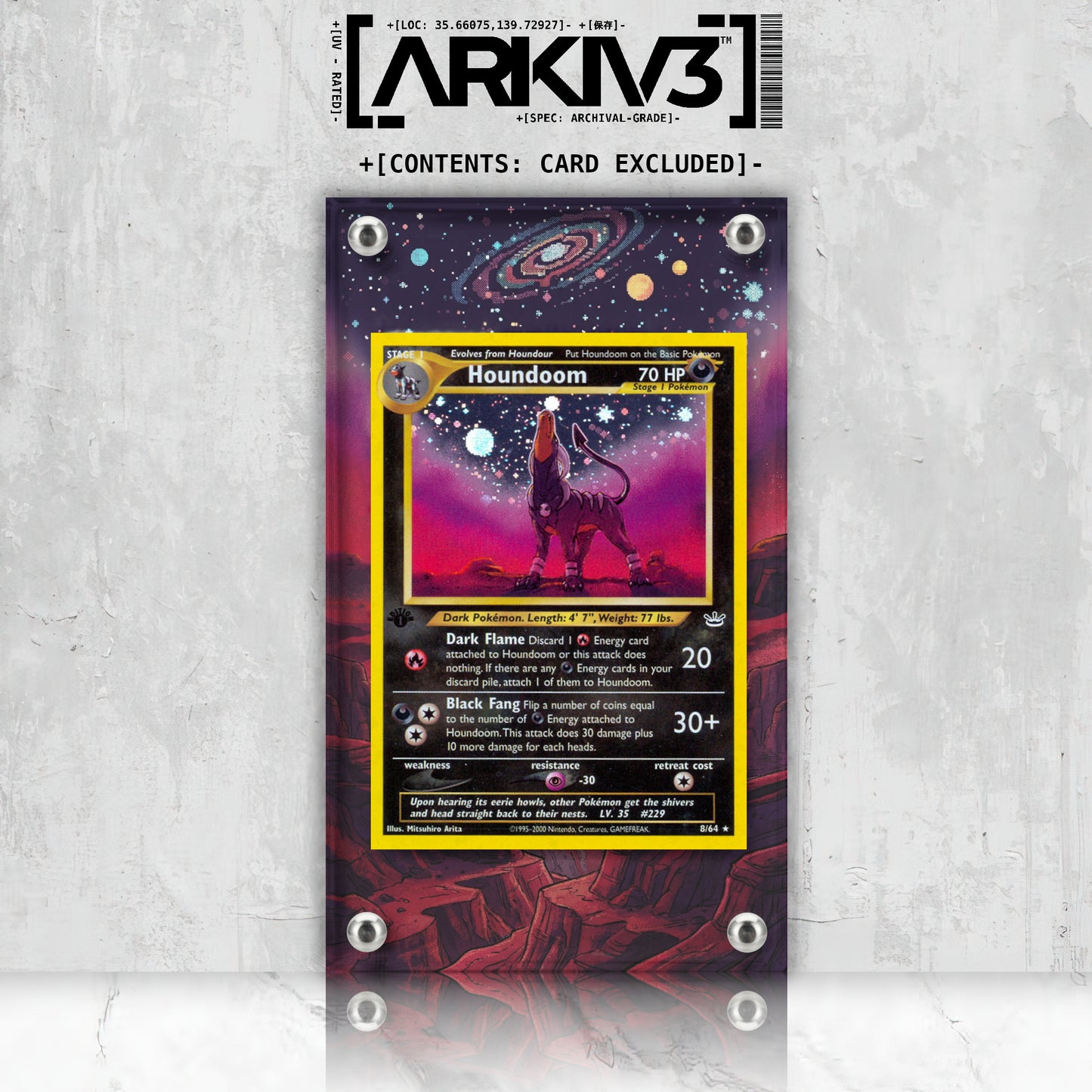 [UNIT:8/64] // Houndoom Extended Art Display Case - Raw