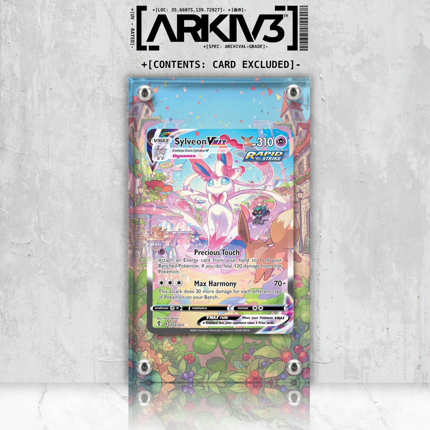 [UNIT: 212/203] // Sylveon Vmax Extended Art Display Case - Raw