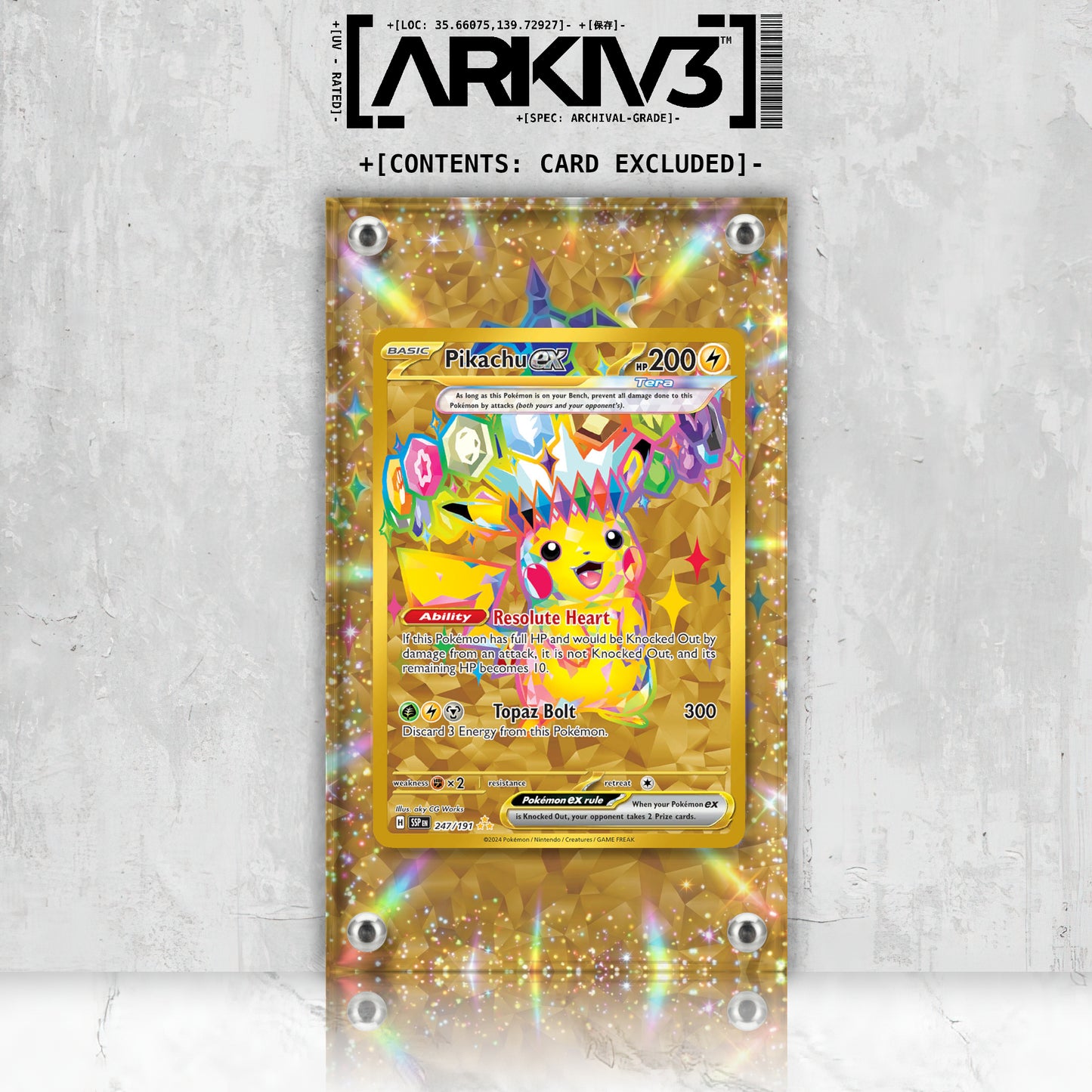 [UNIT: 247/191] // Pikachu ex Extended Art Display Case - Raw