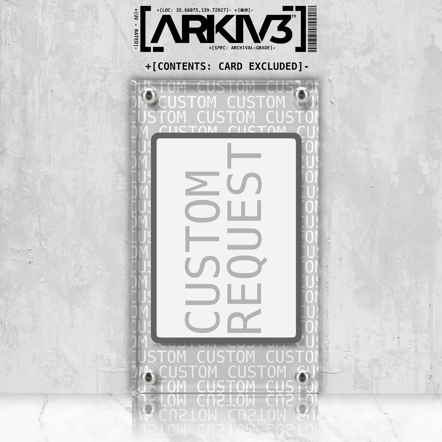 Custom Extended Art Display Case - Raw