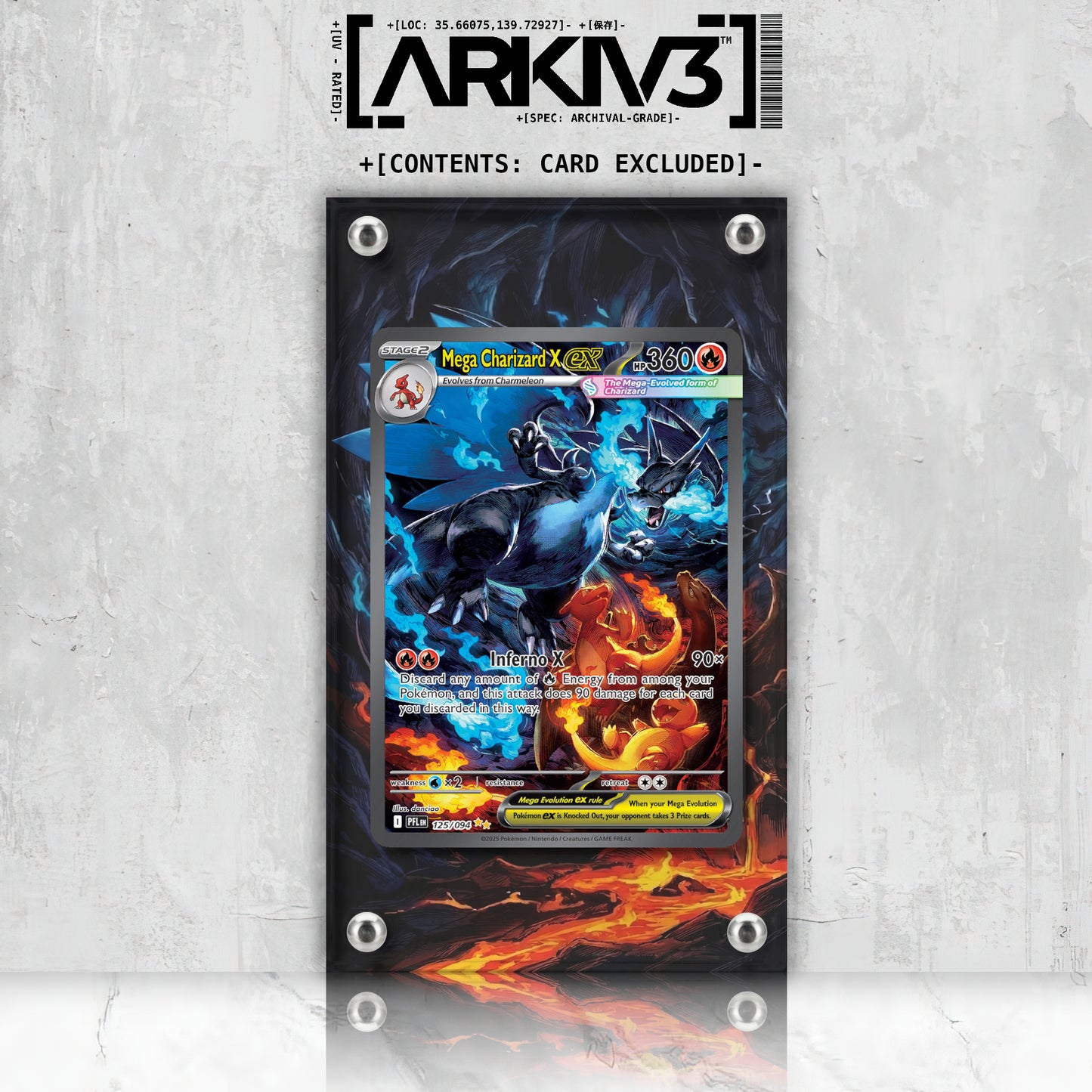 [UNIT: 125/094] // Mega Charizard X ex Extended Art Display Case - Raw