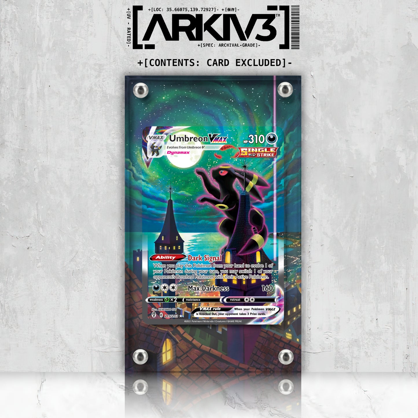[UNIT: 215/203] // Umbreon Vmax Extended Art Display Case - Raw