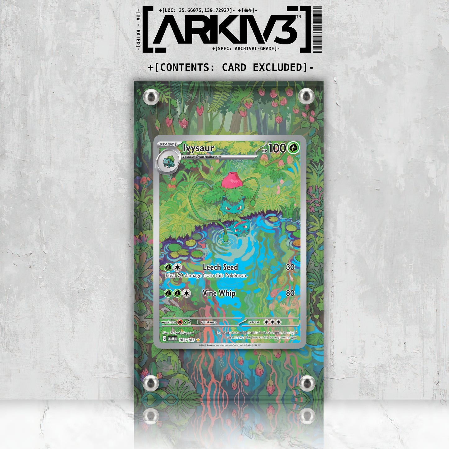 [UNIT: 167/165] // Ivysaur Extended Art Display Case - Raw