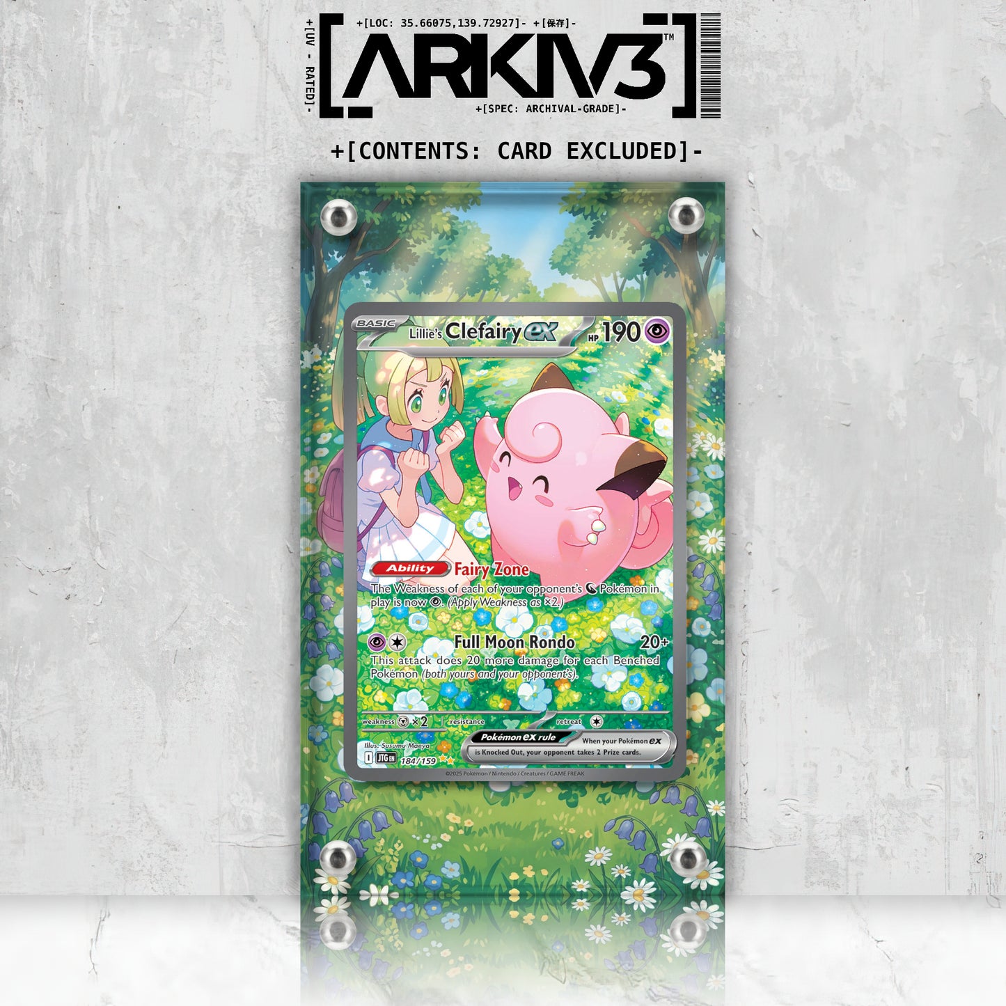 [UNIT: 184/159] // Lillie's Clefairy ex Extended Art Display Case - Raw