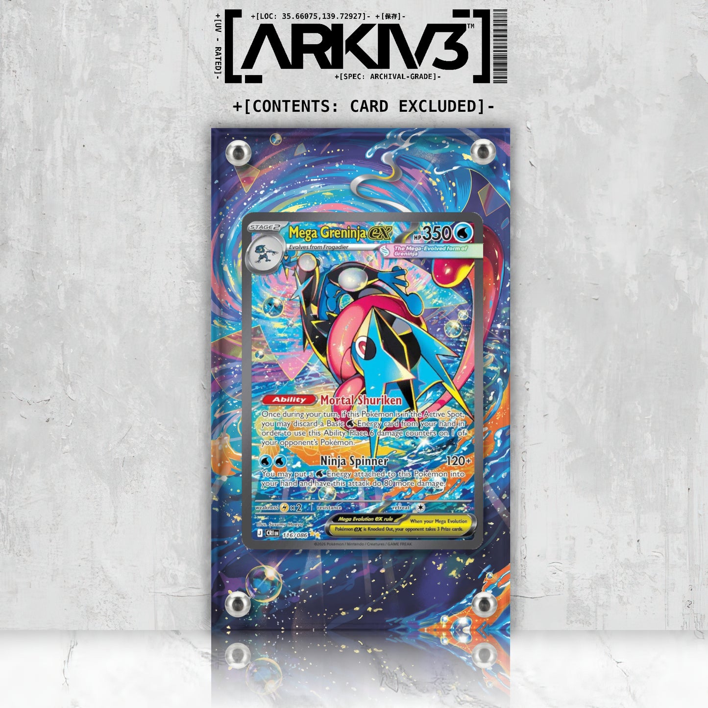 [UNIT: 116/086] // Mega Greninja ex Extended Art Display Case - Raw